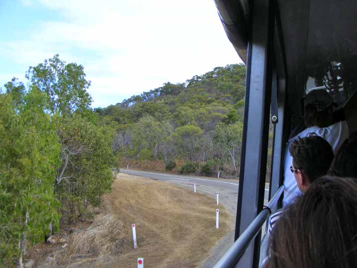 View from inside Magnetic Island bus